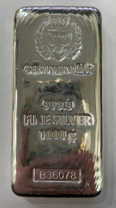 Germania Mint 1000 Grams 999.9 Fine Silver Bar
