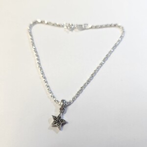 $120 Silver Marcasite Star 7.5" Bracelet