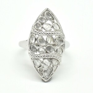 $460 Silver Diamond (0.75ct) Ring