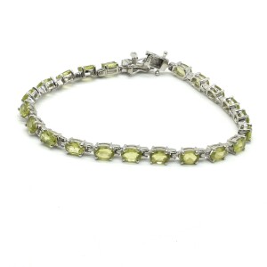 $540 Silver Peridot(8.5ct) Bracelet