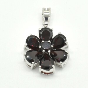 $320 Silver Garnet (5.4ct) Pendant