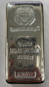 Germania Mint 1000 Grams 999.9 Fine Silver Bar