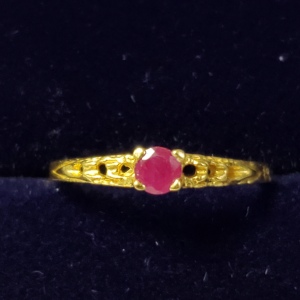 $800 14K Ruby Toe Or Baby Ring