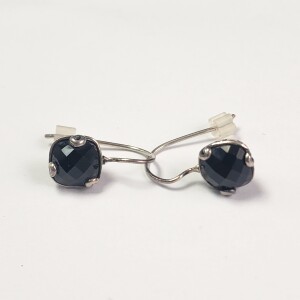 $200 Silver Black Onyx Earrings