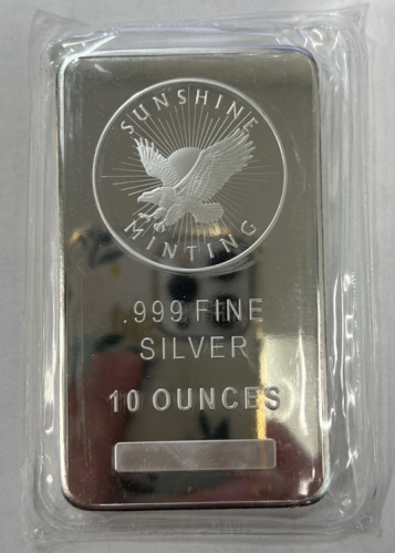 Sunshine Minting 10 Ounce .999 Fine Silver Bar