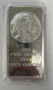 10 Troy Ounce .999 Fine Silver Liberty Bar