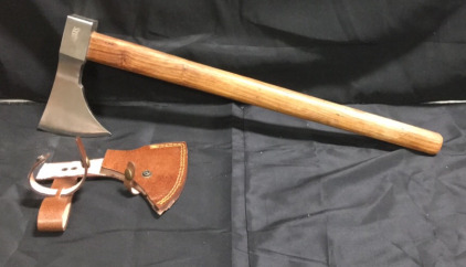Marble&rsquo;s 22&rdquo; Wood Handle Belt Axe With Scabbard