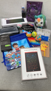 HK Gaming Keyboard, Anti- Blue Ray Glasses, 12&rdquo; LCD Writing Board And More