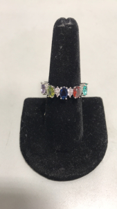 Beautiful 5 Stone Ring .925 Size 8