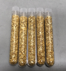 (5) Bottles Flake/Leaf Gold