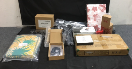 (8) Nylon Turner Kitchen Spatula Spoons (1) Bestier Under Desk Computer Cart (1) 18&rdquo; x 24&rdquo; Dish Drying Mat (1) Pink Floyd The Wall 2-Disc Cd Set (1) Paper Towel Wall Rack (1) Willow And Eve Napkin Holder (1) Clip on Strainer and More !!
