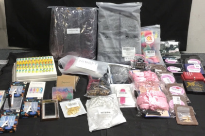 Large Lot Of Amazon Items For Woman&rsquo;s Health And Beauty including Hair Extensions , false Nails and more