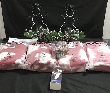 (2) 16&rdquo; Solar Powered Light Up Snowmen (4) Coowoo Christmas Tree skirts (24) Sparkle Christmas Decorations (1) ViveFox PlayStation 5 Charging Dock