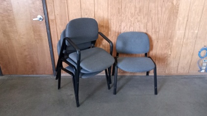 (4) Gray Office/Waiting Room Chairs