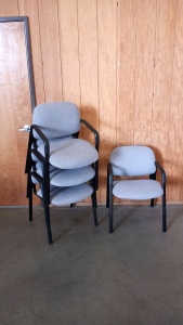 (4) Gray Office/Waiting Room Chairs