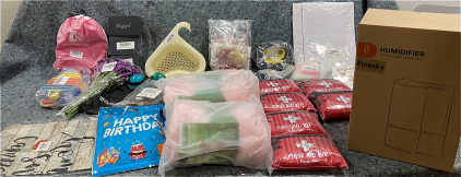 Humidifier-(3) pop up wallets-(6)first aid kits and more