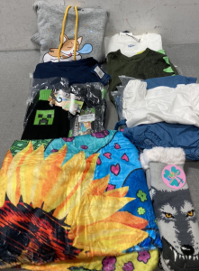 Children&rsquo;s Shirts, Gloves, Fuzzy Socks And A Large Throw Blanket