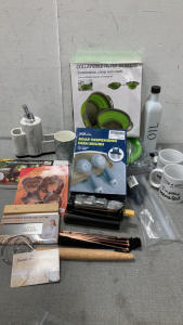 Soap Dispensing Dish Brushes, Dough Whisk, Collapsible Filter Baskets And More