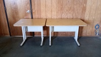 (2) Metal-framed Office Tables