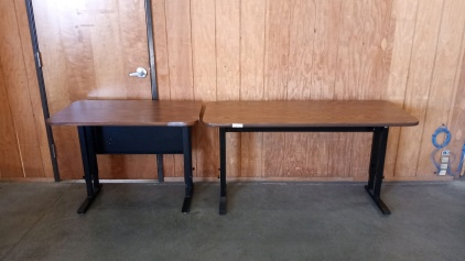 (2) Metal-framed Office Tables