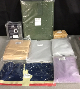 Recliner Cover - Pillow Cases - Plastic Clothes Clips - Hand Towels
