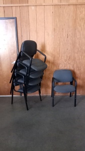 (5) Gray Office/Waiting Room Chairs