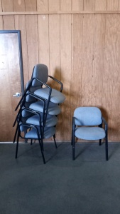 (5) Gray Office/Waiting Room Chairs