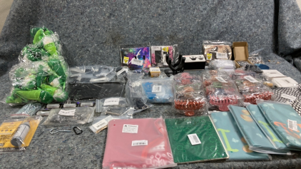 (3)- Hair Clips -Outlet Covers-(3) Curtains-(4) Lingerie And More