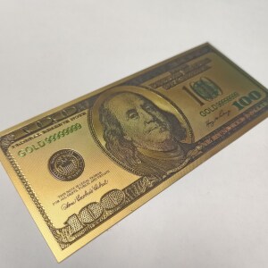 $100 Gold Foil Us $100 Collector Bank Note