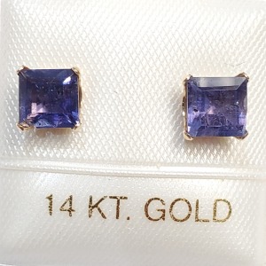 $300 14K Iolite Earrings