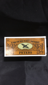 (500) Peters .22lr High Velocity Solid Point Ammunition