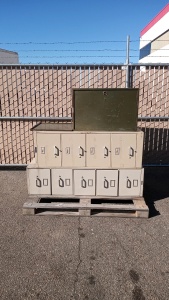 Pallet with (3) Metal Cabinets