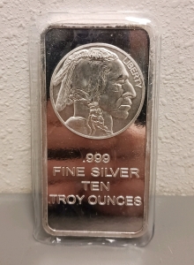 Ten Troy Ounce Bar .999 Fine Silver - Verified Authentic