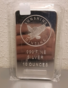 10 Ounce Bar .999 Fine Silver - Verified Authentic