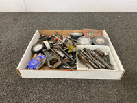 Flat with Assorted Tools, Drill Bits , Electrical Tape And More