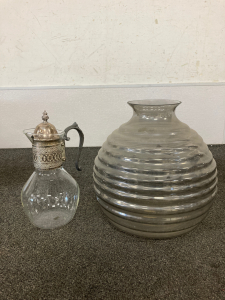 Vintage Drink Pitcher And Vase