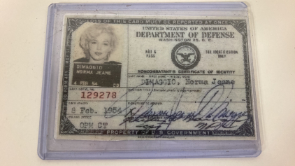 Marilyn Monroe 1954 USO Card Replica