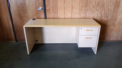2-Drawer Wood Office Desk
