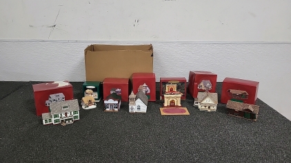 Box of Mini Villiage Houses