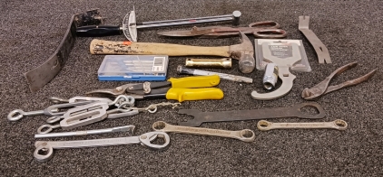 Assortment of Tools and Hardware