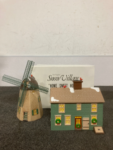 The Original Snow Village "Home Sweet Home" House & Windmill