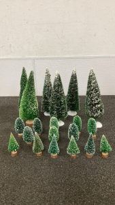 Christmas Village By Department 56 Frosted Trees And Topiary.