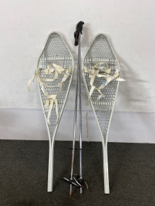 Pair of Snow Shoes with Poles