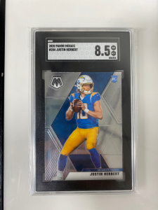 2020 Panini Mosaic #204 Justin Herbert Graded Sports Card