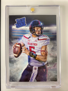 Patrick Mahomes Texas Tech Quarterback Collector Card Rated Rookie