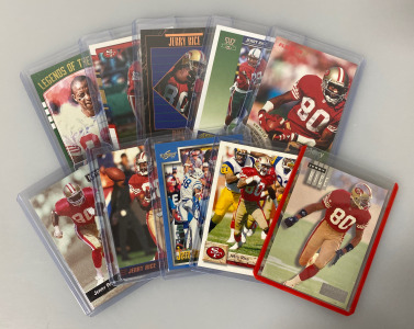 Assorted Jerry Rice Collector Sports Cards