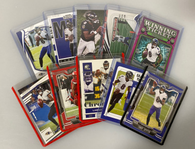 Assorted Lamar Jackson Collector Sports Cards