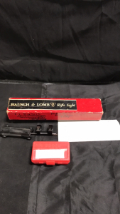 (2) Vintage Bausch And Lomb Rifle Scope Mounts- Mounts Only- In original Box (39) Smith and Wesson .32 Special Bullets In Bullet Storage cases