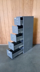 5-Drawer Metal File Cabinet