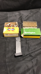 (1) Box Of (50) Remington High Velocity 32 S&W Long Ammunition (1) Box Of (50) Western X .38 Special Ammunition (1) Krd High Tech .45 ACP Magazine